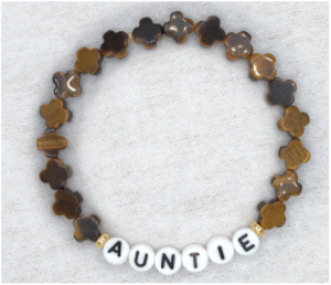 Tigers Eye Clover Bracelet