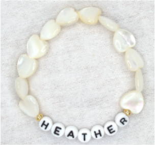 Mother of Pearl Heart Bracelet