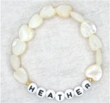 Mother of Pearl Heart Bracelet